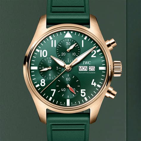 iwc pilot's watch chronograph price|iwc pilot chronograph 41mm green.